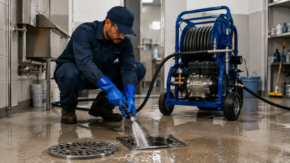 Floor Drain Hydro Jet Cleaning in Ranchita