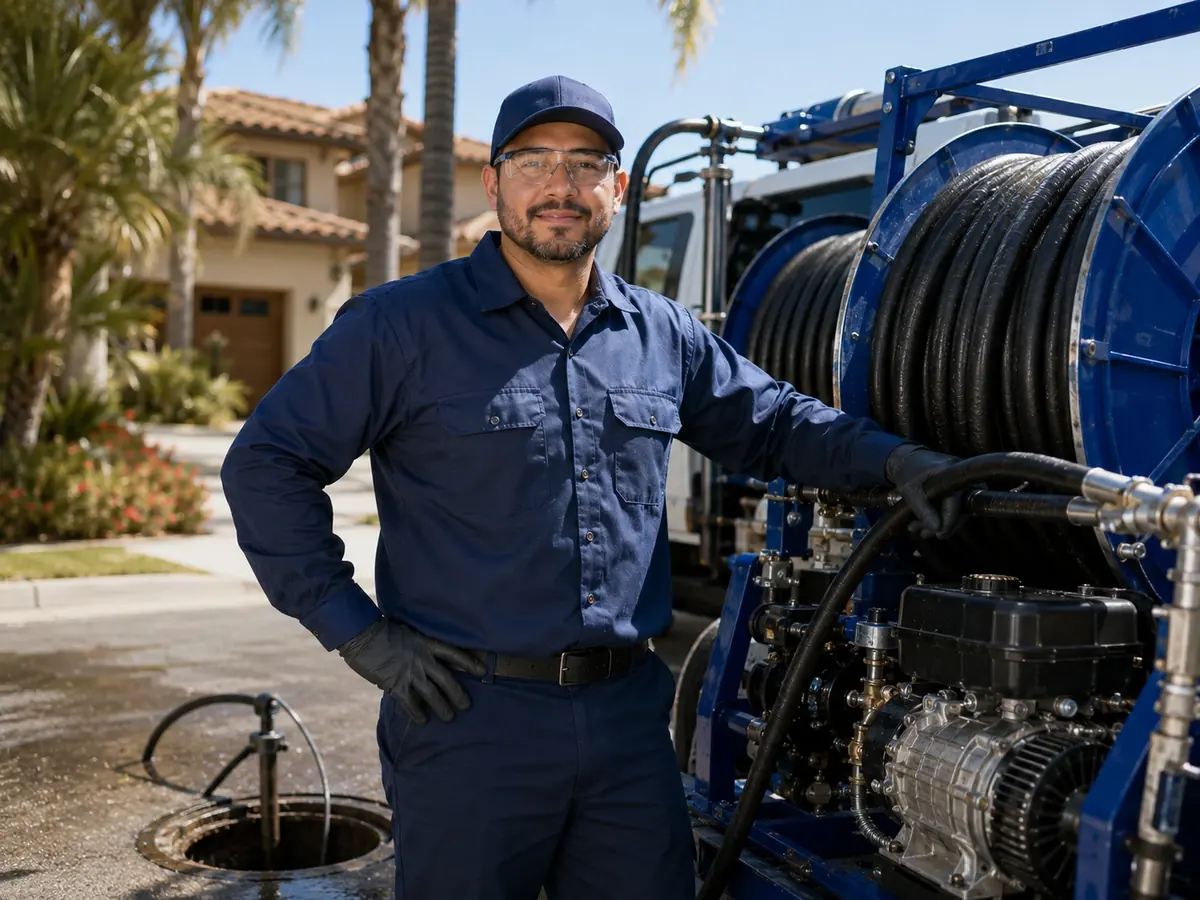 Hydro jet sewer cleaning in Ranchita
