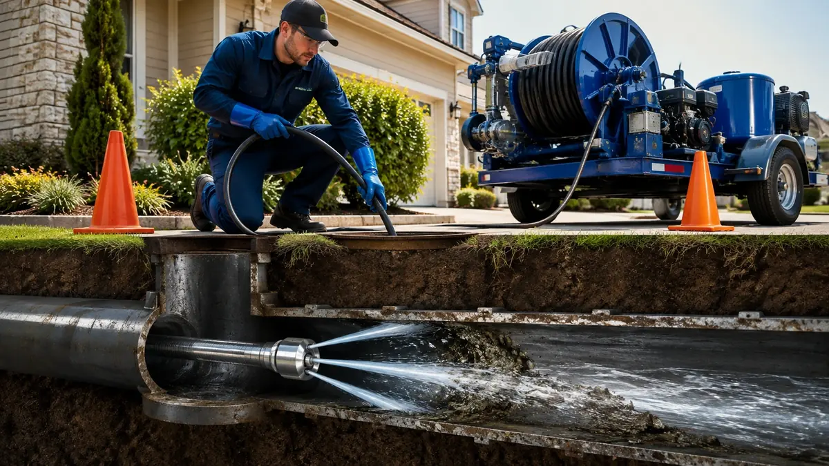 Main Sewer Line Hydro Jet Cleaning in Ranchita
