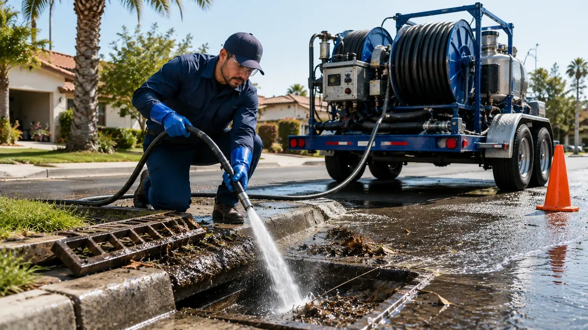 Storm Drain Hydro Jet Cleaning in Ranchita