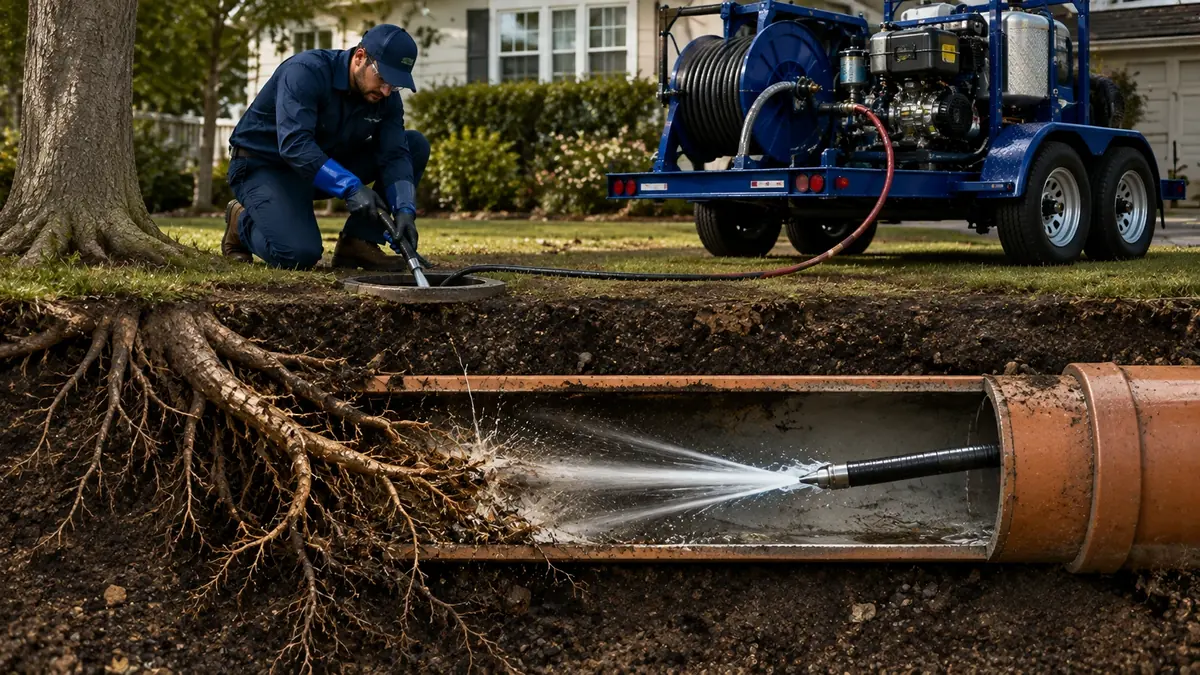 Tree Root Removal with Hydro Jetting in Ranchita